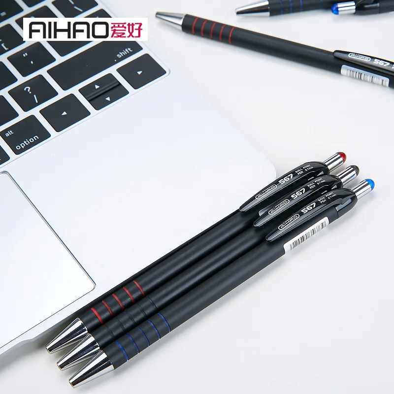 Aihao AH-567 0,7 мм красная шариковая ручка офисные и школьные принадлежности 24 шт./лот