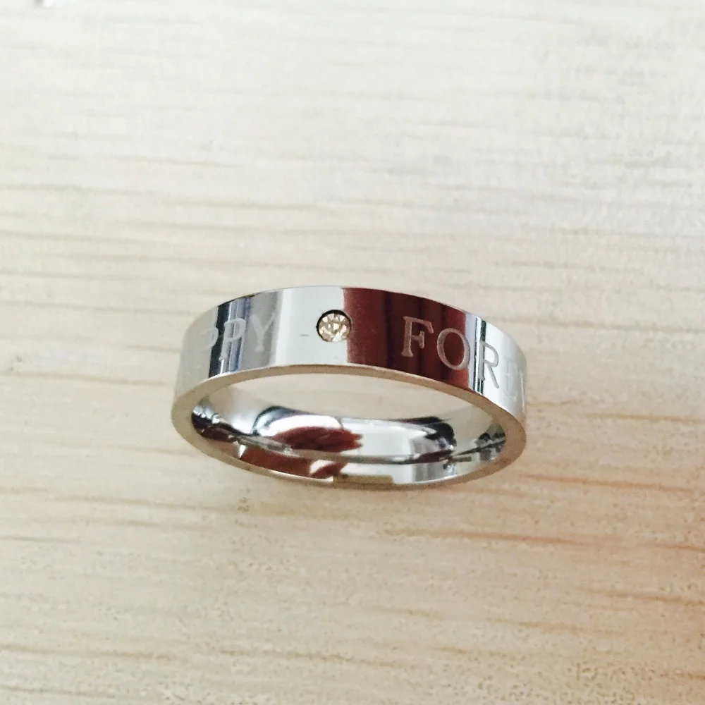 Anillo Cl sico De 6mm Para Hombre Y Mujer Sortija De Amor Con Letras 
