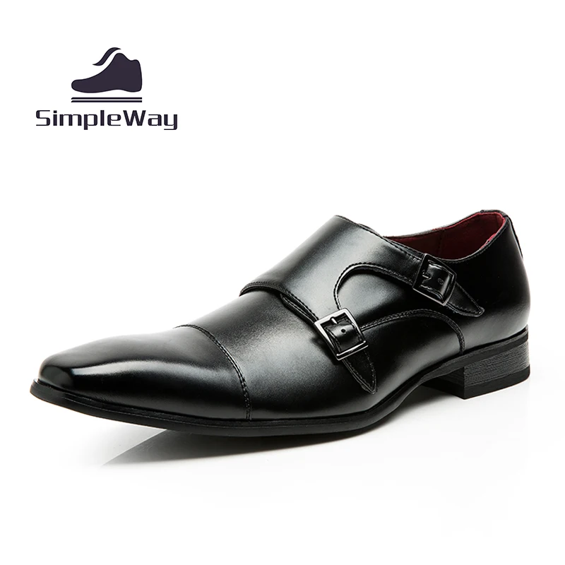 casual double monk strap shoes