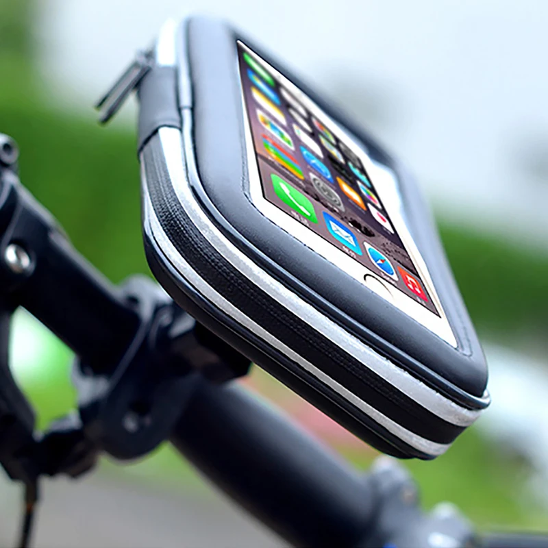 Bicycle Front Handlebar Bag Bike Waterproof Phone Holder Pack for Cell Phone GPS