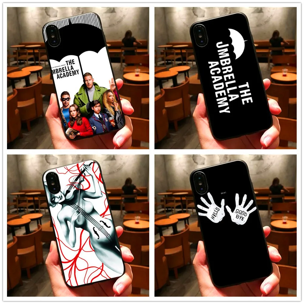 Новый ТВ зонтик Академии модные мягкие черные Телефон Чехол Fundas для iphone 8 7 6 plus X Xs