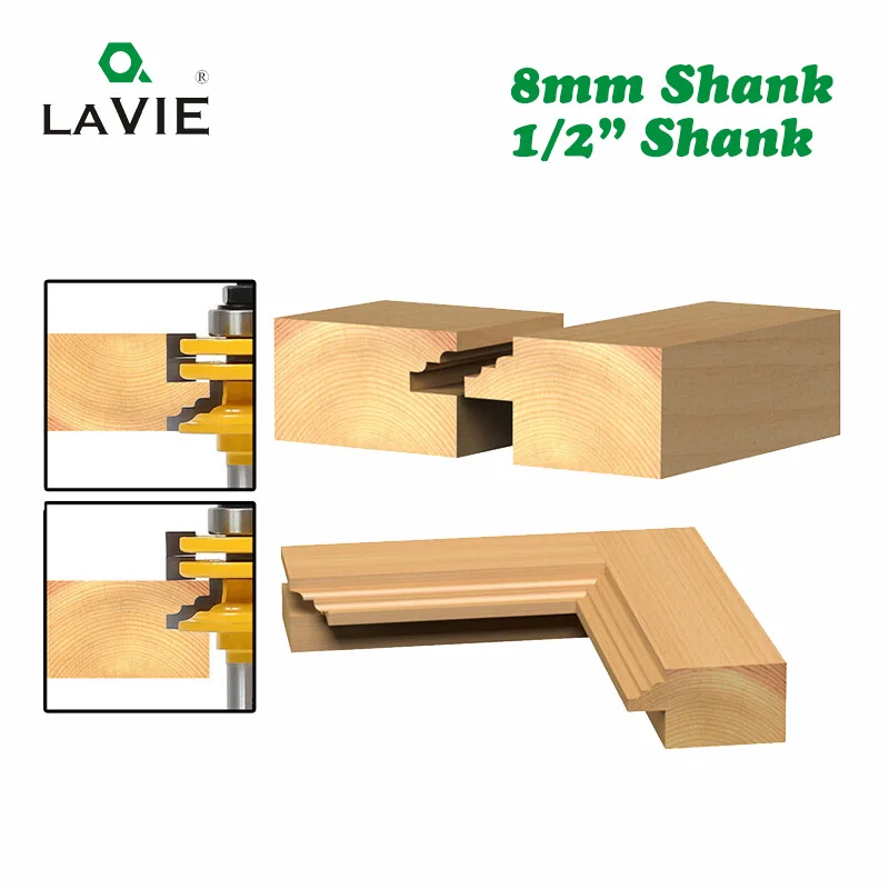 LA VIE MC02014 1 шт. 8 мм 1/" хвостовик стеклянной двери рельсы и стиль Реверсивный маршрутизатор бит Деревообработка фрезерование резка для дерева инструмент Биты