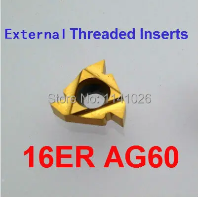 16ER AG60 карбидные резьбонарезные вставки 60 градусов внешняя резьбонарезная вставка Сменные Токарные Вставки для резьбовой токарный держатель