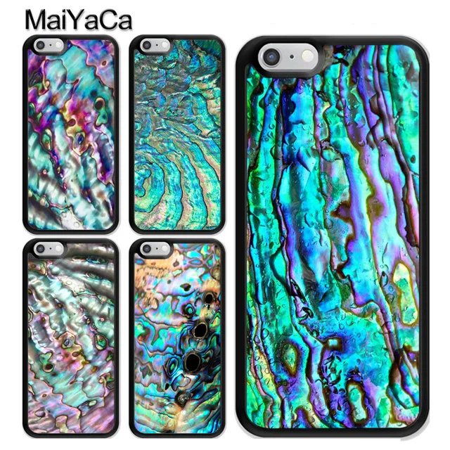 Чехол MaiYaCa Paua Abalone для iPhone 4 SE 5C 5S 6S 7 8 Plus X XR XS MAX Samsung черный мягкий чехол телефона
