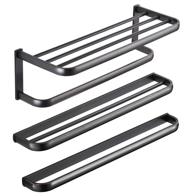 towel holder bathroom hardware black