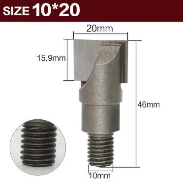 Высокое качество 1 шт. 1/" хвостовик два винта замок резьбовые фрезы Фрезерный резак ЧПУ Деревообрабатывающие инструменты для очистки нижней части фрезы - Длина режущей кромки: 20mm