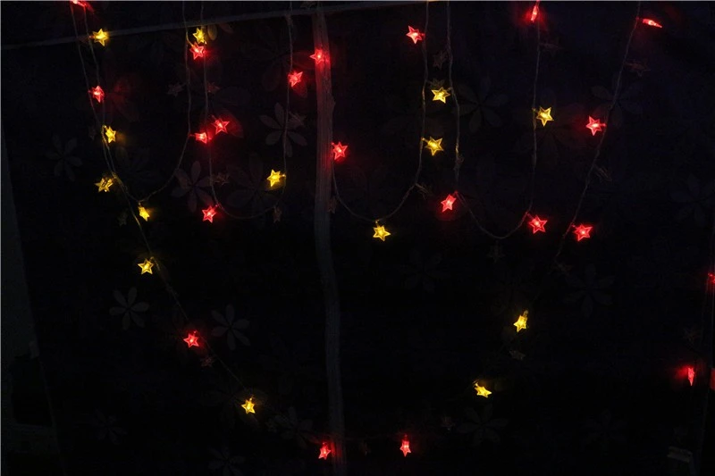 Светодиодный гирлянда в виде звезд, 1 м/2 м/5 м/10 м, светодиодный Сказочный свет, Рождественские Свадебные декоративные огни, работающий от батареи, мерцающие огни