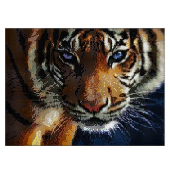 

Hot Sale Diy Diamond painting Blue Eye Tiger 5D diamond full resinstone square diamond painting sets house decorative