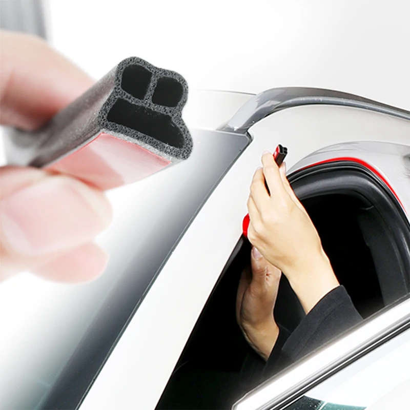 Car Styling 1 Meter Car Door Seal Strips Stickers Soundproof