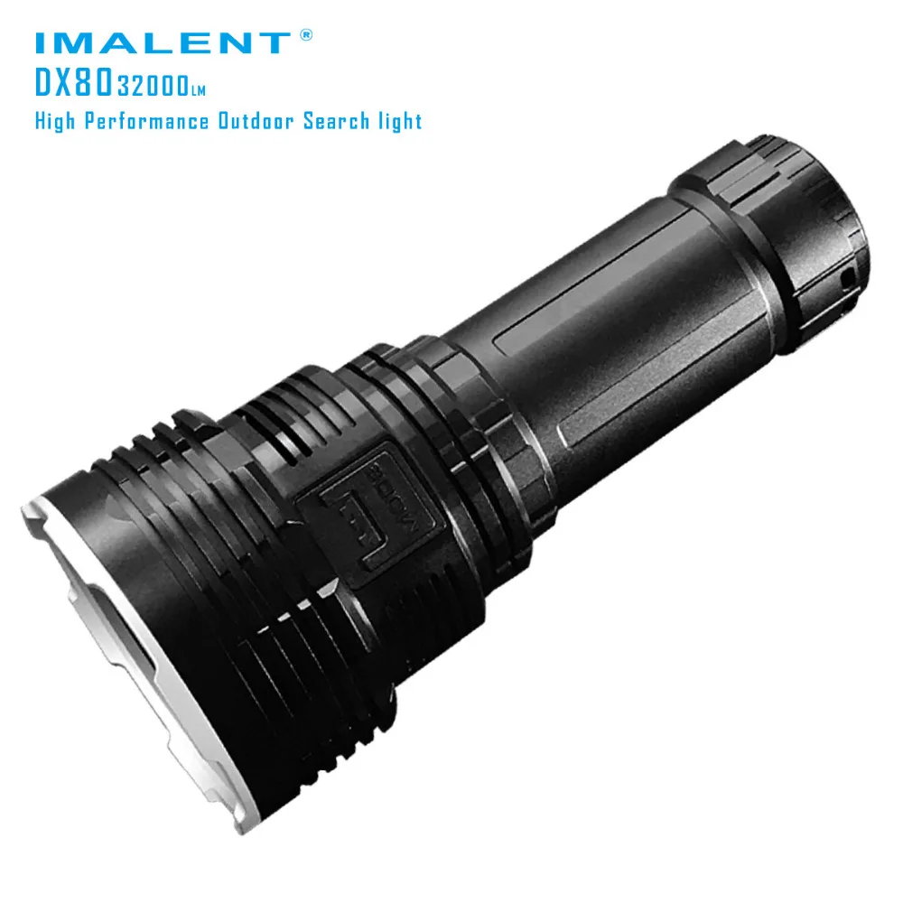 Светодиодный светильник-вспышка IMALENT DX80 CREEXHP70, дальность луча 806 м, фонарь высокой мощности, светильник-вспышка с аккумулятором+ зарядка через usb