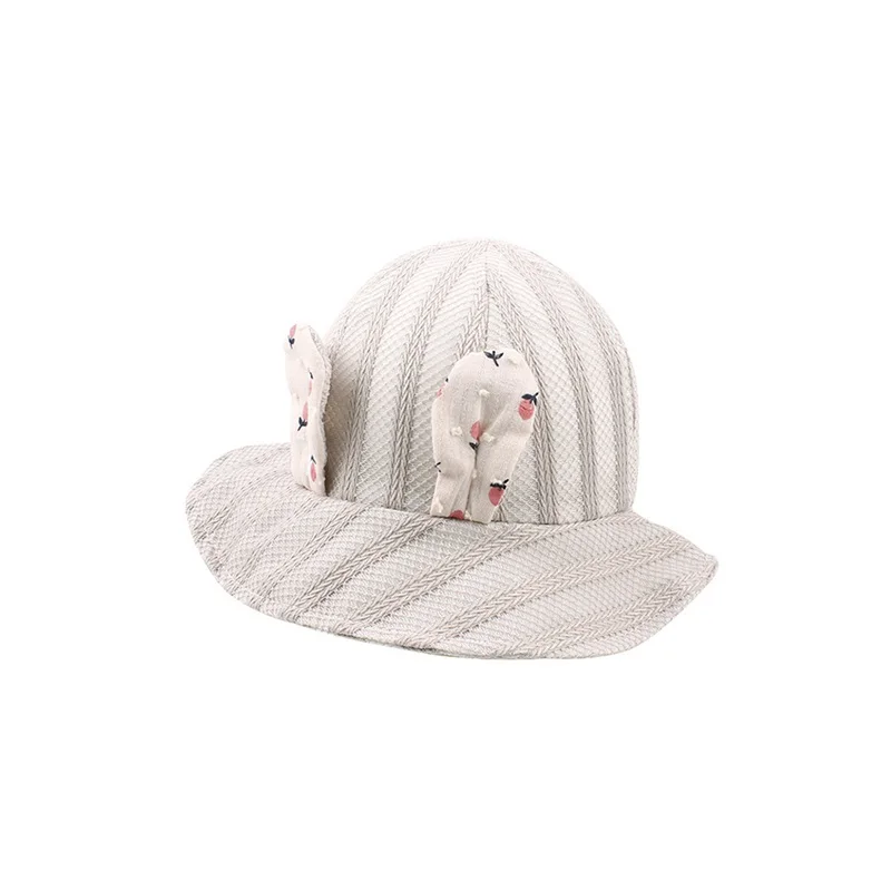 Bunny Ears Mesh Baby Hat For Girls Panama Summer Baby Bucket Hat Breathable Beach Sun Cap Girl Panama 3-12M Baby Girl Clothing  (1)