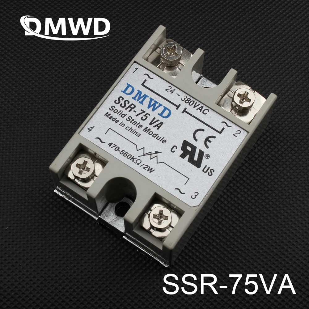 Buy 1pcs solid state relay SSR 75VA 75A 500K ohm TO 24