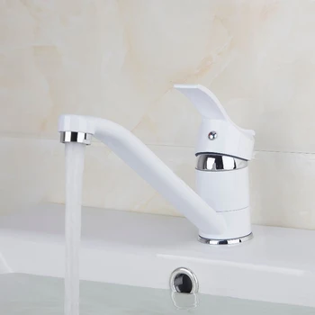 

YANKSMART Bathroom Basin Faucet 360 Degree Swivel Brass Painting Mixer Tap Deck Mounted Kitchen Faucet Mix Tap