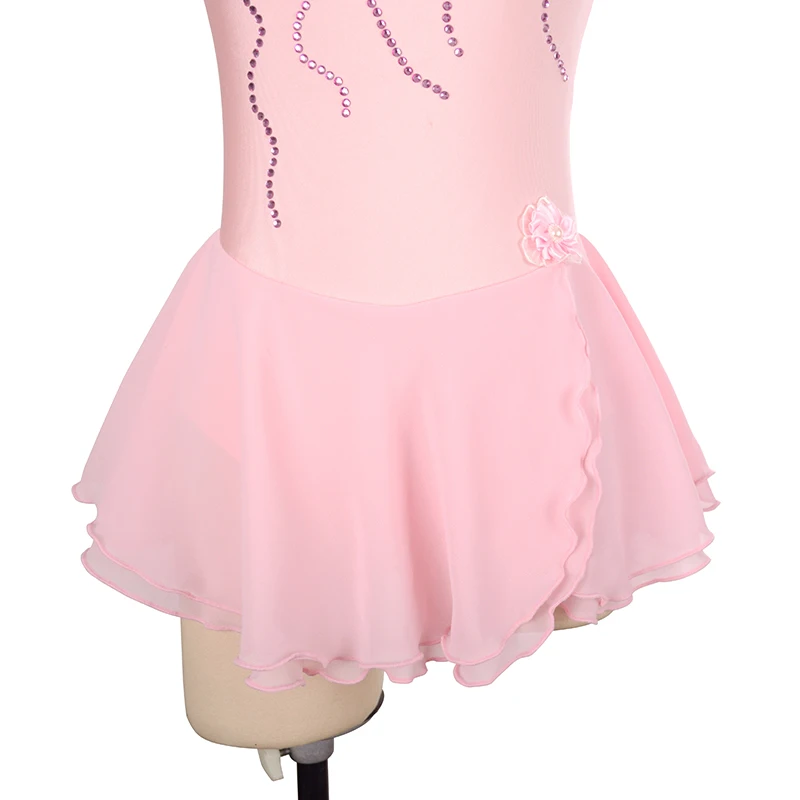 Платье для фигурного катания Nasinaya, индивидуальные юбки для конькобежцев для девочек, женщин, детей, Patinaje, гимнастика, представление 129