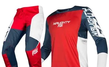 

2019 NAUGHTY FOX MX 180 Prizm Navy Red Jersey Pants Motocross Dirt bike Off-Road Adult Racing Gear Set