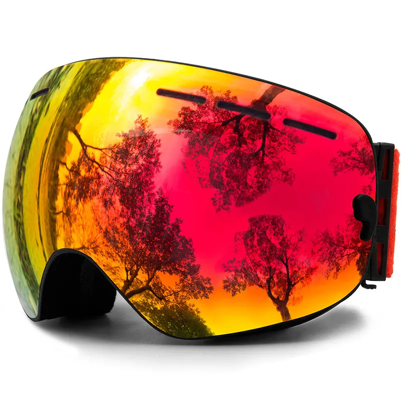 JULI снежные очки, зимние снежные спортивные сноуборд очки с анти-туман УФ-защитой Сменные сферические двойные линзы для молодежи - Цвет линз: C11