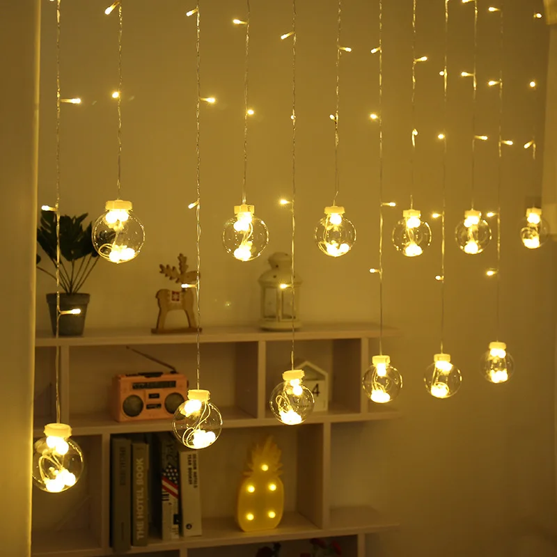 

Led Wishing Ball Light String Wholesale 220V Plug-in Curtain Light Background Decoration Wedding Decorations Party Decorations