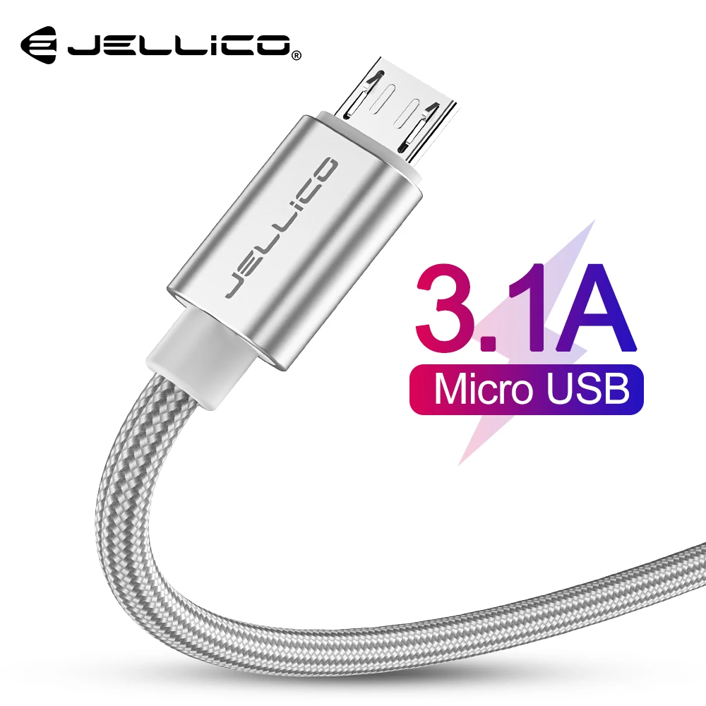 

Jellico 3.1A Micro USB Cable Fast Data Sync Charging Cable For Samsung Huawei Xiaomi LG Andriod Microusb Mobile Phone Cables