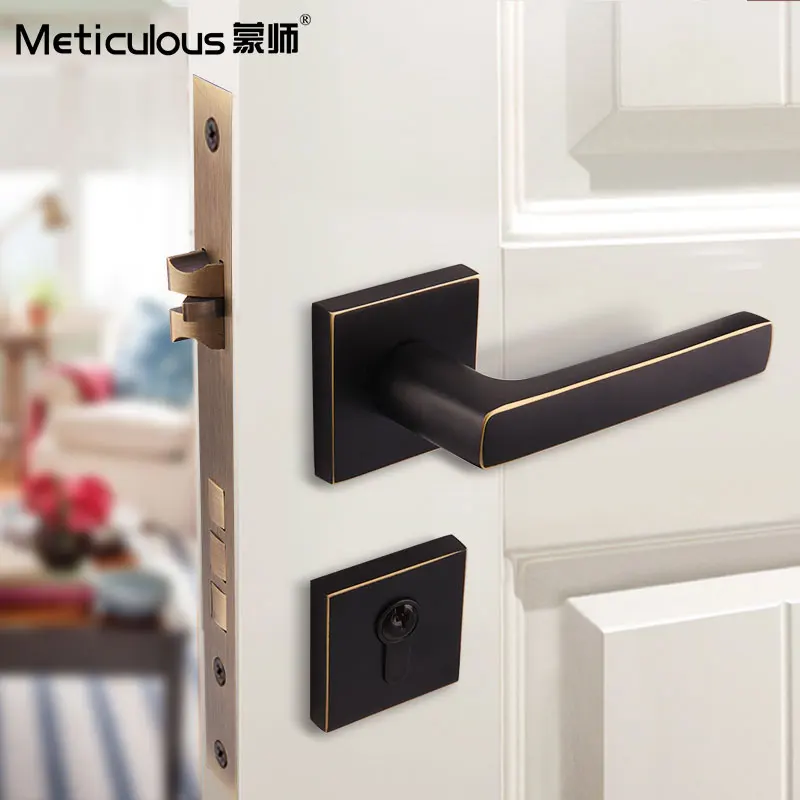 Meticulous Copper Interior Door Lock With Keys Double Bolt