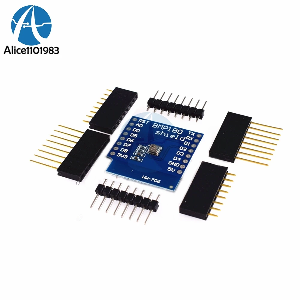 

BMP180 Digital Barometric Pressure Sensor Board For Wemos D1 MINI ESP8266 3.3V/5V Replace BMP085 Extension Board Module