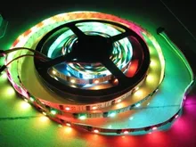 HOT product 50M ws2801 LED strip 32LED 32ic No waterproof Arduino development ambilight TV music light, RGB led strip ws2801 IC