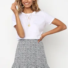 Женская винтажная волнистая юбка с высокой талией, женская повседневная короткая мини-школьная юбка, модная многослойная юбка, лето, новая