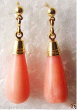 

Jewelry Pink Coral Drip GP Earrings tfhtfhj>Lovely Fine Nobility Lady's Women's Earrings