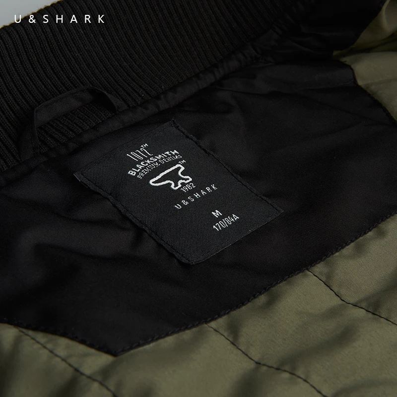 U&SHARK Spring Autumn New Black Bomber Jacket Coat Men Brand Streetwear High Quality Baseball Jackets Male Cotton Padded Parkas U&SHARK Spring Autumn New Black Bomber Jacket Coat Men Brand Streetwear High Quality Baseball Jackets Male Cotton Padded Parkas