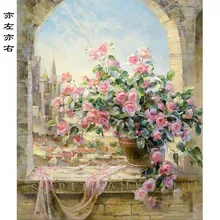 Window View Scenery DIY Digital Painting By Numbers Modern Wall Art Canvas Painting Unique Gift Home Decor 40x50cm