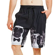 Мужская быстросохнущая одежда для плавания, шорты для пляжа, с принтом мопса, для плавания, сёрфинга, спортивные штаны для бега S91031X