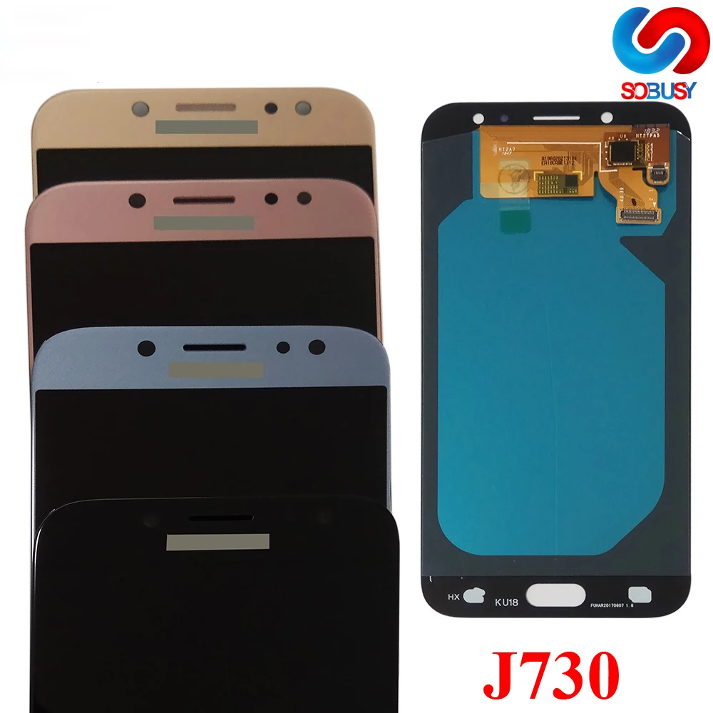 Pаспродажа Супер AMOLED font b lcd b font для SAMSUNG Galaxy J7 Pro J730 2017 J730F J730FDS J730G J730GM font b lcd b font дисплей кодирующий преобразователь сенсорного экрана в сборе Tela