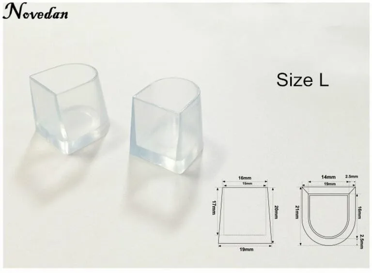 2 пары протекторы для обуви на высоком каблуке каблук-шпилька для латинских танцев танцевальные покрытия каблук Стопперы Нескользящие силиконовые Высокие Heeler для женщин свадебные туфли - Цвет: Size L