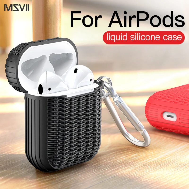 

Msvii Earphone Cases For Airpods 1 2 Silicone Case For Apple Air Pods Earphone Case Cover Bumper Protective Coque For Airpod