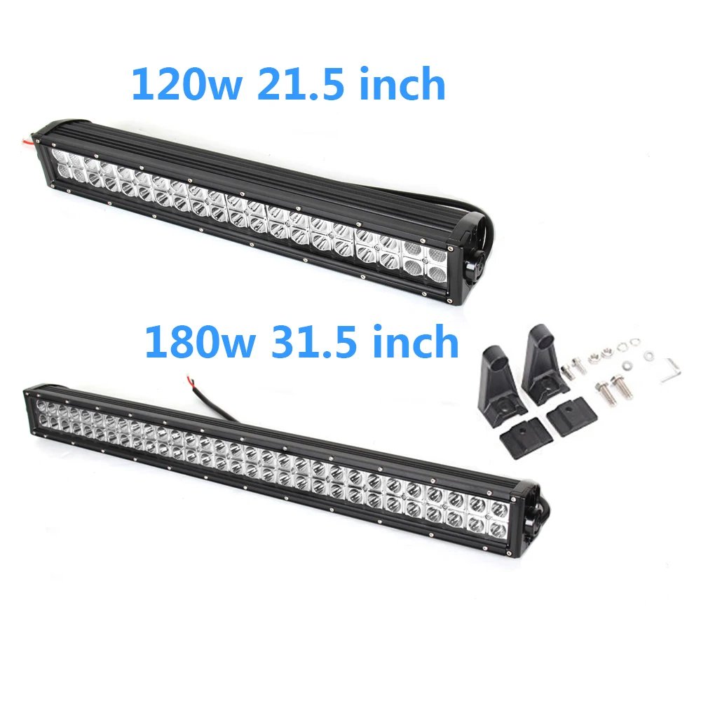 

ECAHAYAKU 21.5 inch 31.5inch straight led light bar 120W 180W COMBO dual row Driving LIGHT Offroad Car Tractor Truck 4x4 SUV ATV