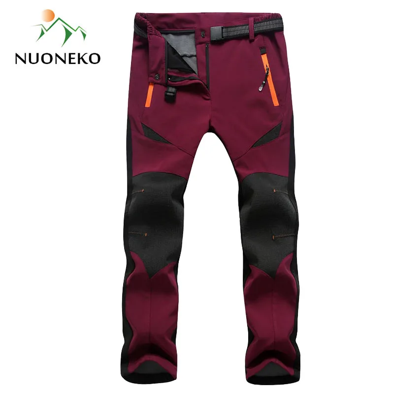 Брюки NUONEKO мужские/женские флисовые водонепроницаемые Походные штаны уличные