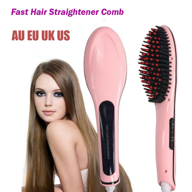 2016 Pro LCD Electric Hair Brush Straightener Comb high quality