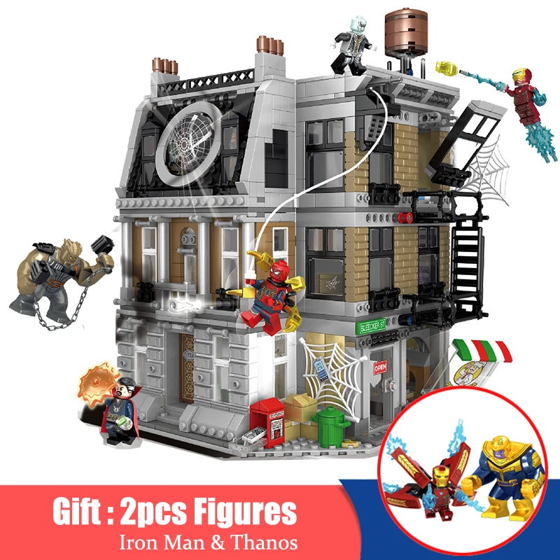 

1044PCS Fit LegoINGlys Marvel Avengers Infinity War Sanctum Sanctorum Showdown Building Blocks Toys 76108 Iron Man Figures Brick
