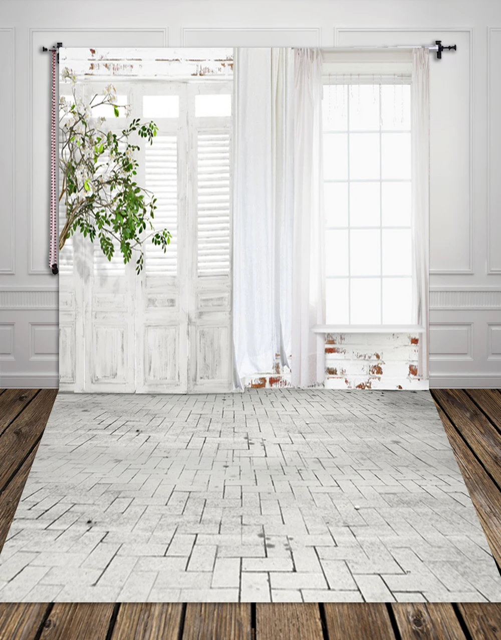 

White Photography Backdrops Hot sale Thin Vinyl Door printed Photo Studio Backgrounds For Wedding Portrait XT-1441