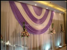 Wedding Stage Decoration 10ft*20ft Party Backdrop for Stage Decoration Wholesale Stage Backdrop with Detachable Swag