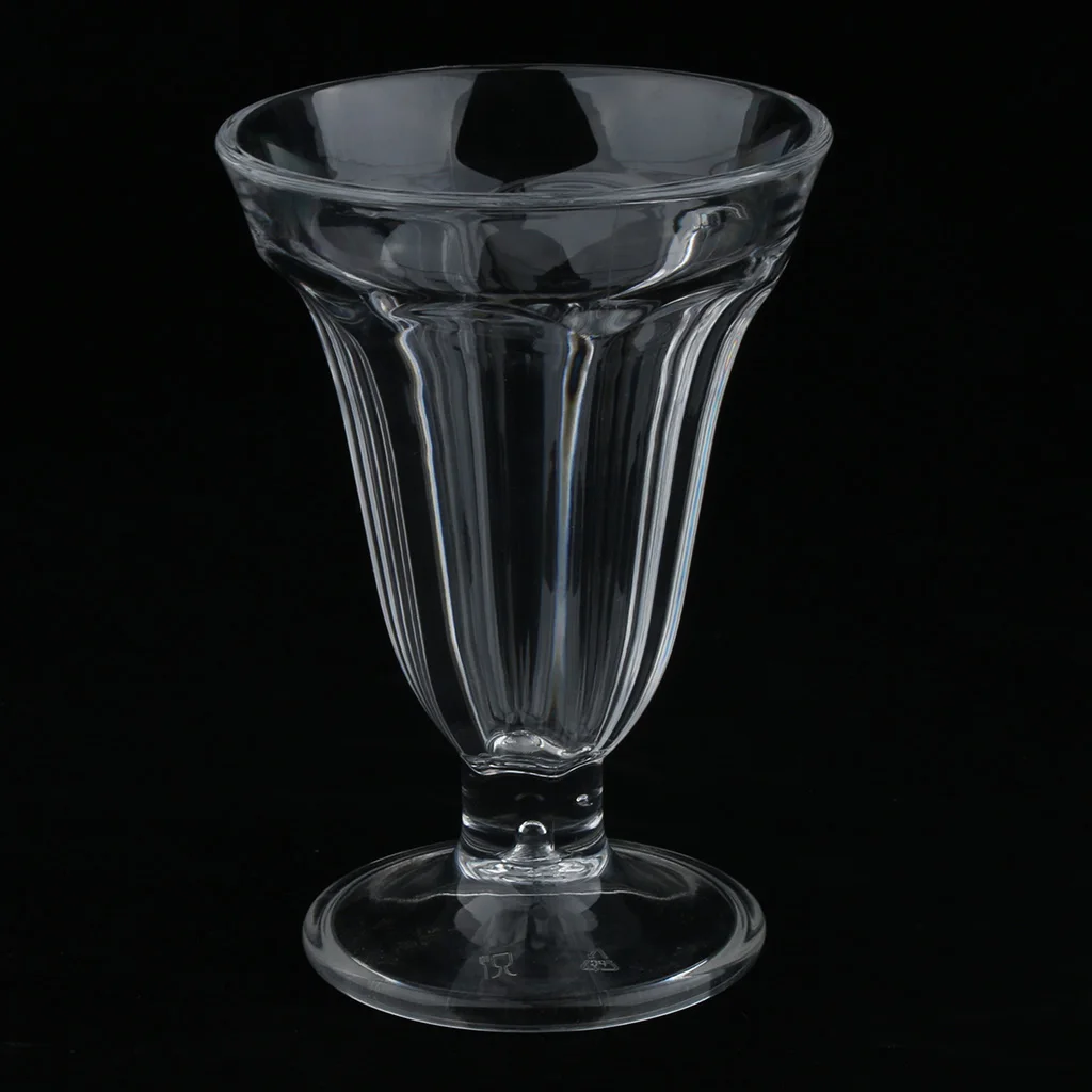 MagiDeal Clear Acrylic Ice Cream Cups Sundae Cup Fruit Dessert Bowl Milkshake Cups, Unbreakable
