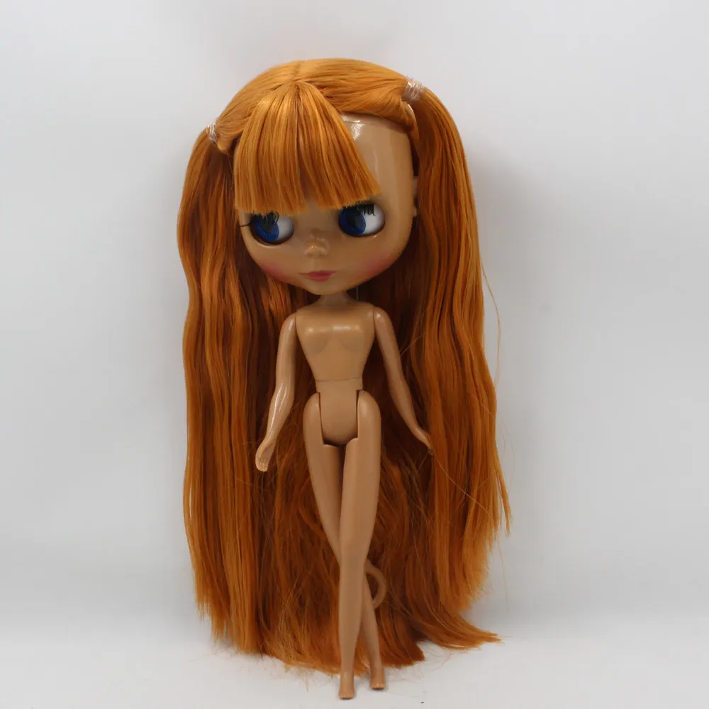 ICY Nude Blyth кукла серия No.280BL0145 коричневая прическа с челкой шоколадная кожа нормальное тело 1/6 BJD - Цвет: nude doll