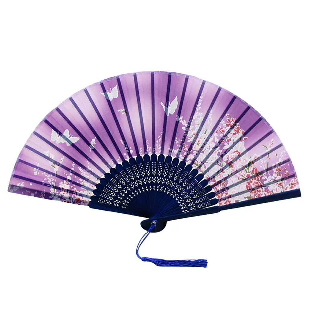 Традиционные китайские вентиляторы Бамбуковая ткань складной Ручной Веер вентиляторы ручные вентиляторы бамбуковые вентиляторы женские Полые бамбуковые ручные вентиляторы - Цвет: G