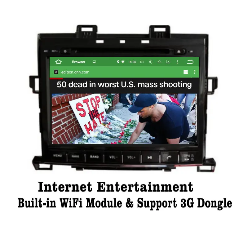 Top Liislee Android 7.1 2G RAM For Toyota Alphard 2007~2015 Car Radio Audio Video Multimedia DVD Player WIFI DVR GPS Navi Navigation 2