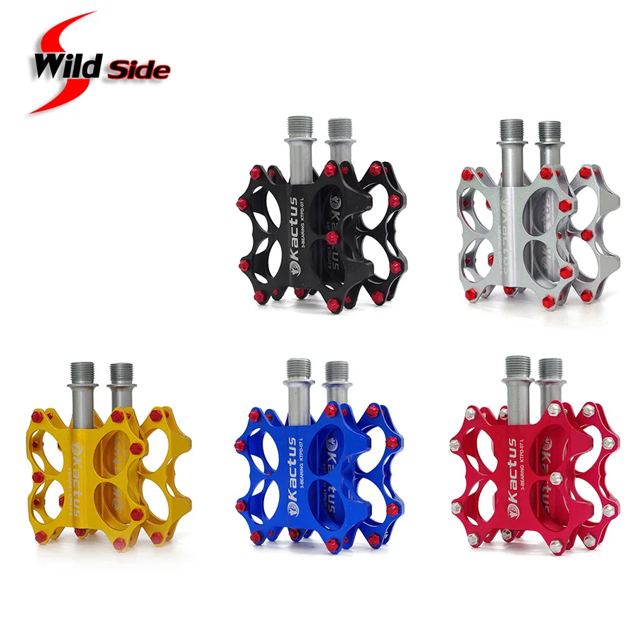 Kactus 225g Bicycle Pedals Mountain Road Aluminum Alloy Cr-mo Axis Sealed 3 Bearing CNC Pedal BMX Cycling Bike Ultralight Pedali | Спорт и