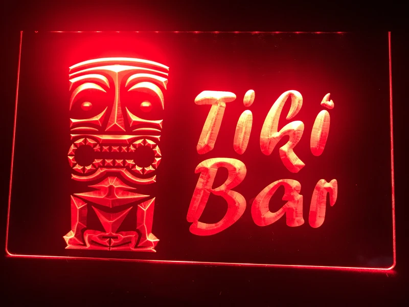 I298 Новинка! Лучший Tiki Bar Mask Pub Club светодиодный неоновый свет знак