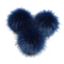 16 kolorów 8/10 cm DIY sztuczne Faux futro z norek puszyste piłka pomponowa jednolity kolor do dziania kapelusz podeszwy butów szaliki torby torebki Charms O(China)