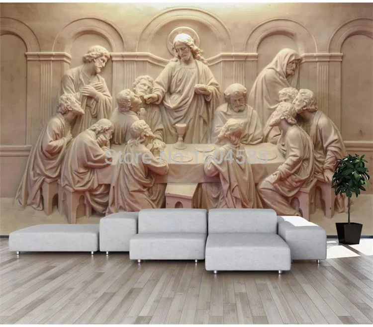 Европейский стиль 3D стерео рельеф Рисунок Скульптура фото обои Гостиная ТВ украшение для дивана настенная живопись Fresco