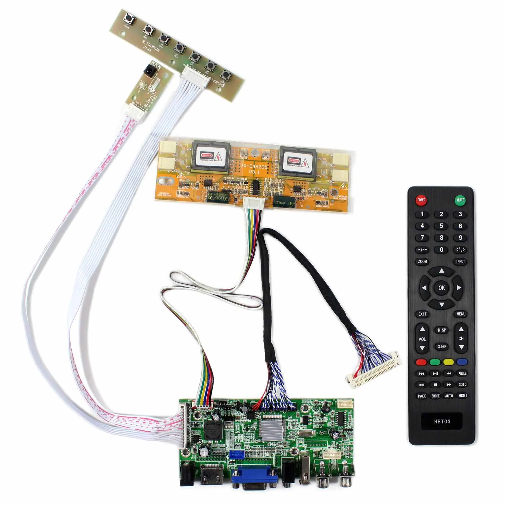 

HDMI+VGA+2AV+USB+Audio LCD Controller Board for 23inch 1920X1080 LTM230HT01 MT230DW01 V.0 LM230WF1 LCD Screen
