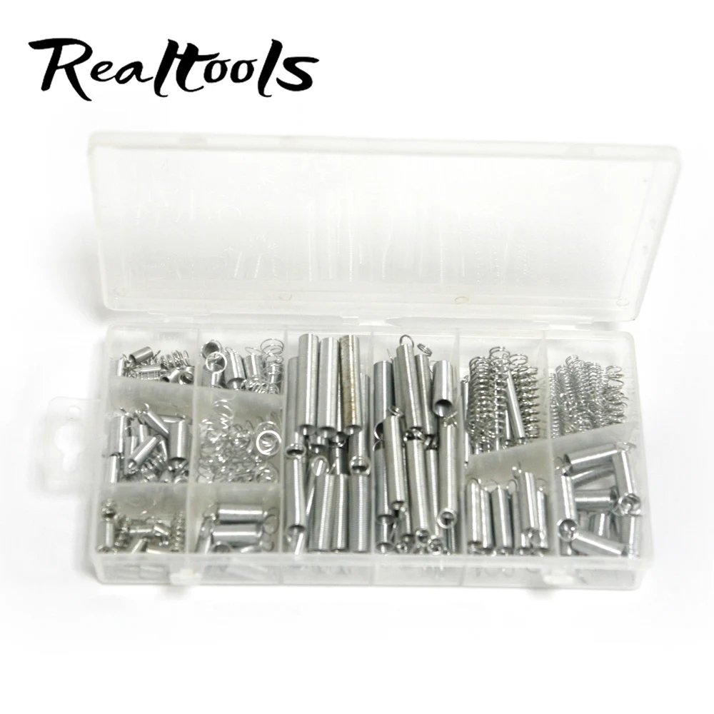 200Pcs/Set Small Coil Springs Tension Springs Zinc Plated Metal