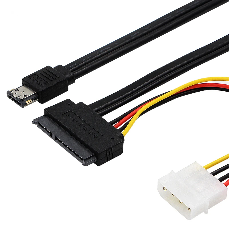 

KuWFi ESATA Combo to SATA 22pin & IDE 4pin 5V 12V for 3.5" 2.5" Hard Disk Data Cable